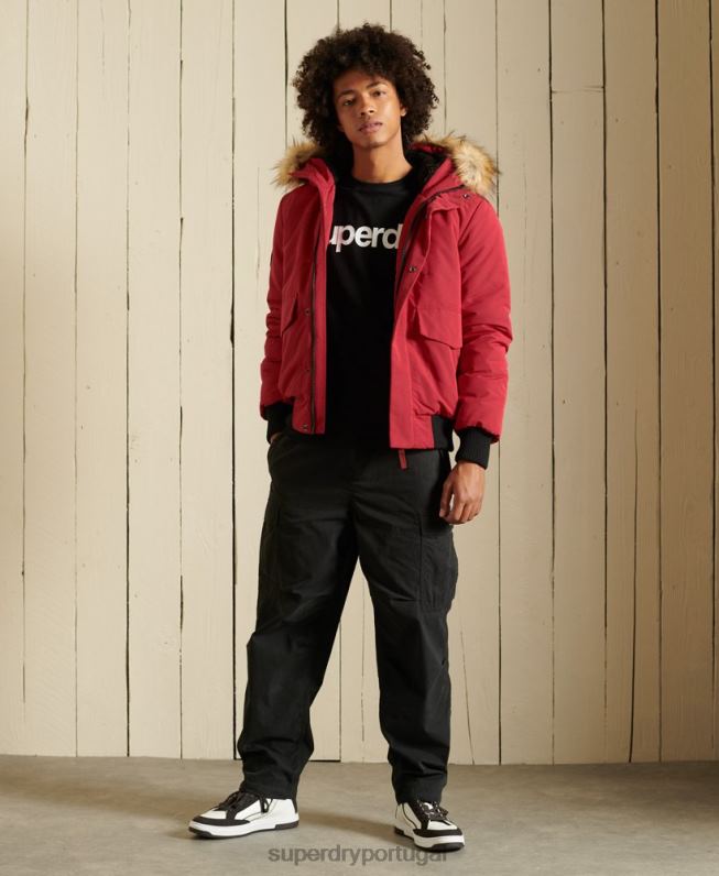 jaqueta bomber everest homens vermelho roupas Superdry 2208H4494