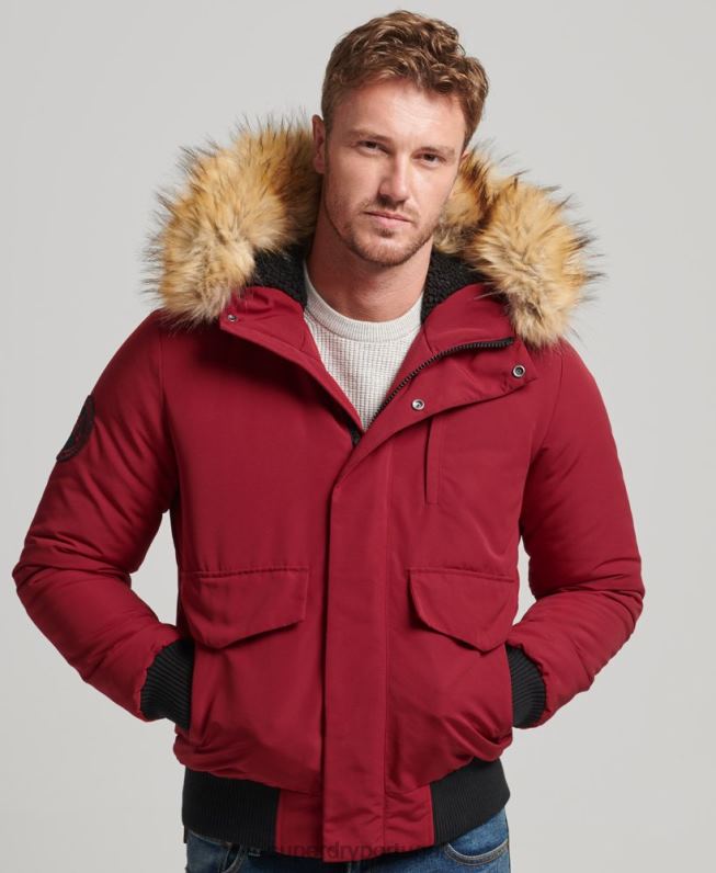 jaqueta bomber everest homens vermelho roupas Superdry 2208H992