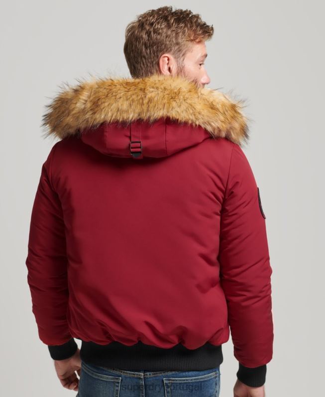 jaqueta bomber everest homens vermelho roupas Superdry 2208H992