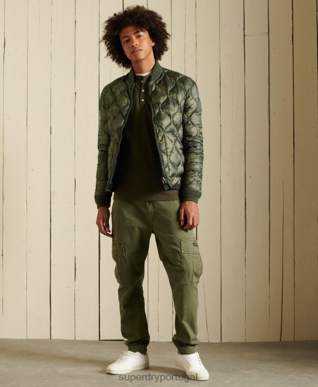 jaqueta bomber forro homens verde roupas Superdry 2208H4785