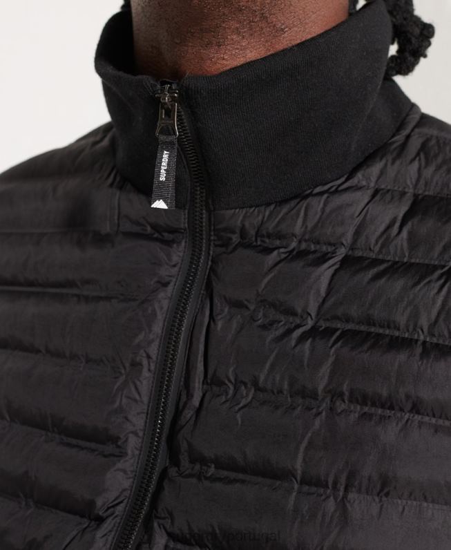 jaqueta bomber híbrida de montanha homens preto roupas Superdry 2208H848