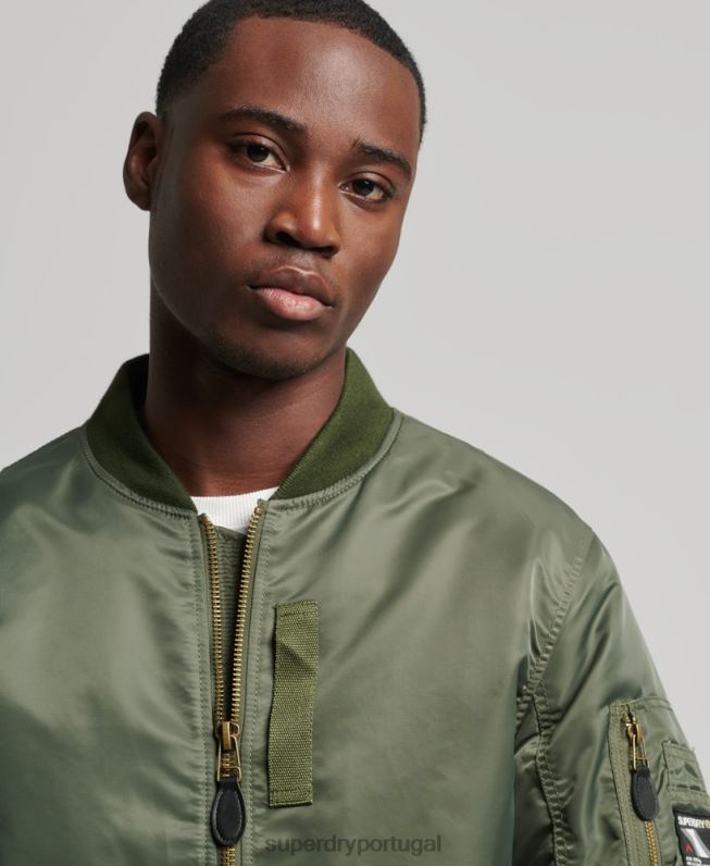 jaqueta bomber ma1 homens verde roupas Superdry 2208H1107
