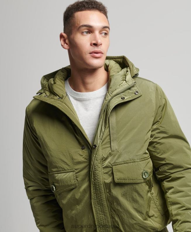 jaqueta bomber militar everest homens verde roupas Superdry 2208H4475