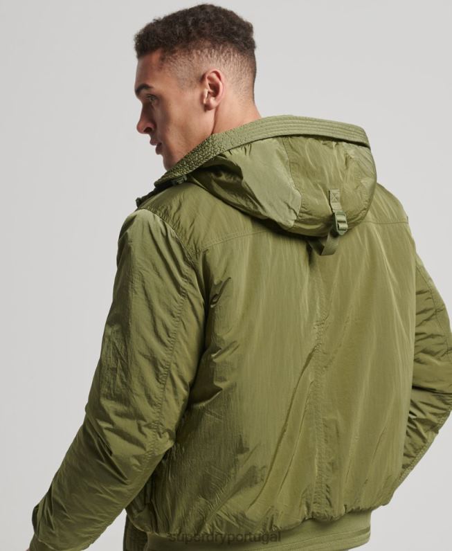 jaqueta bomber militar everest homens verde roupas Superdry 2208H4475