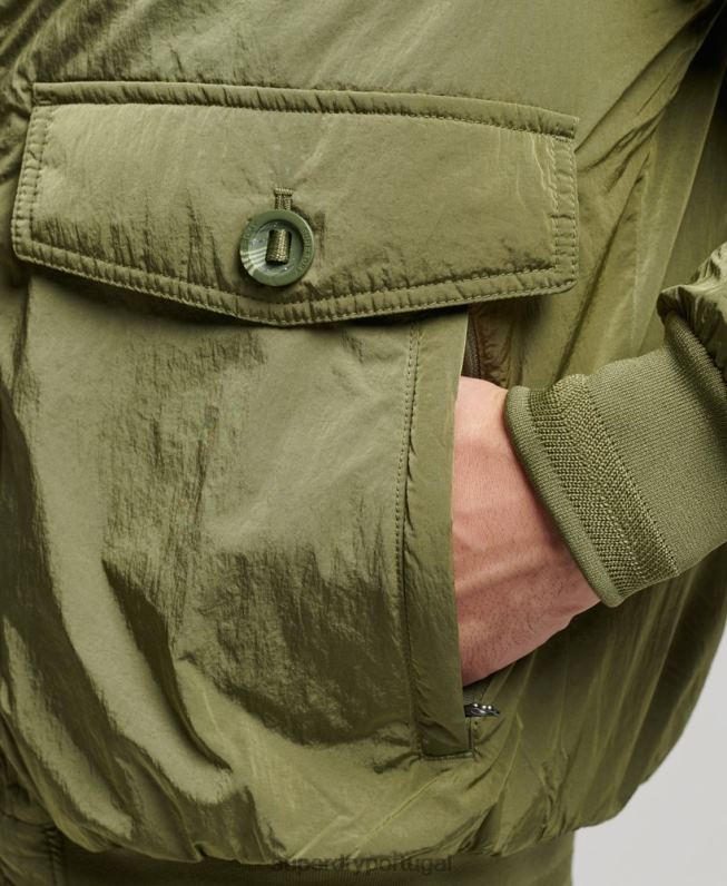 jaqueta bomber militar everest homens verde roupas Superdry 2208H4475
