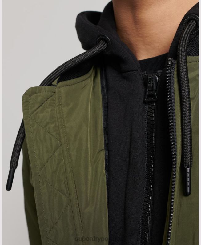 jaqueta bomber militar homens caqui roupas Superdry 2208H1144