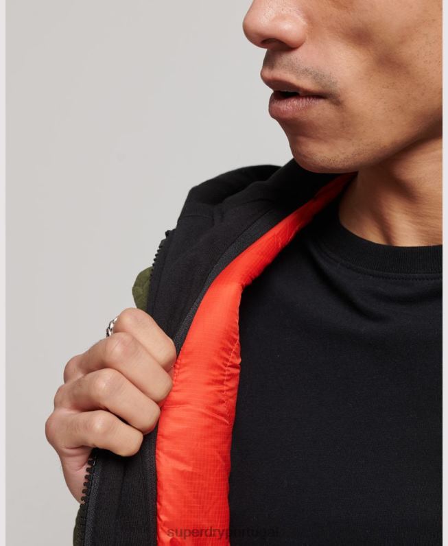 jaqueta bomber militar homens caqui roupas Superdry 2208H1144