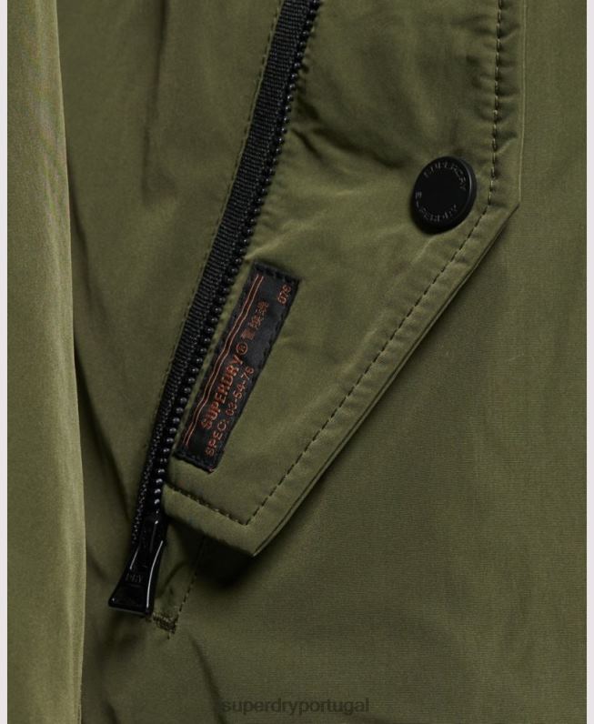 jaqueta bomber militar homens caqui roupas Superdry 2208H1144