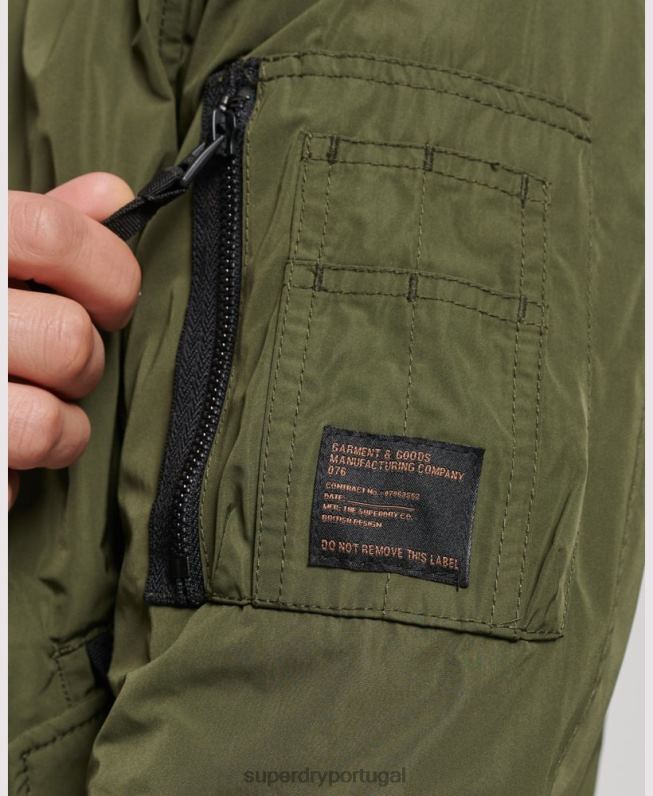jaqueta bomber militar homens caqui roupas Superdry 2208H1144