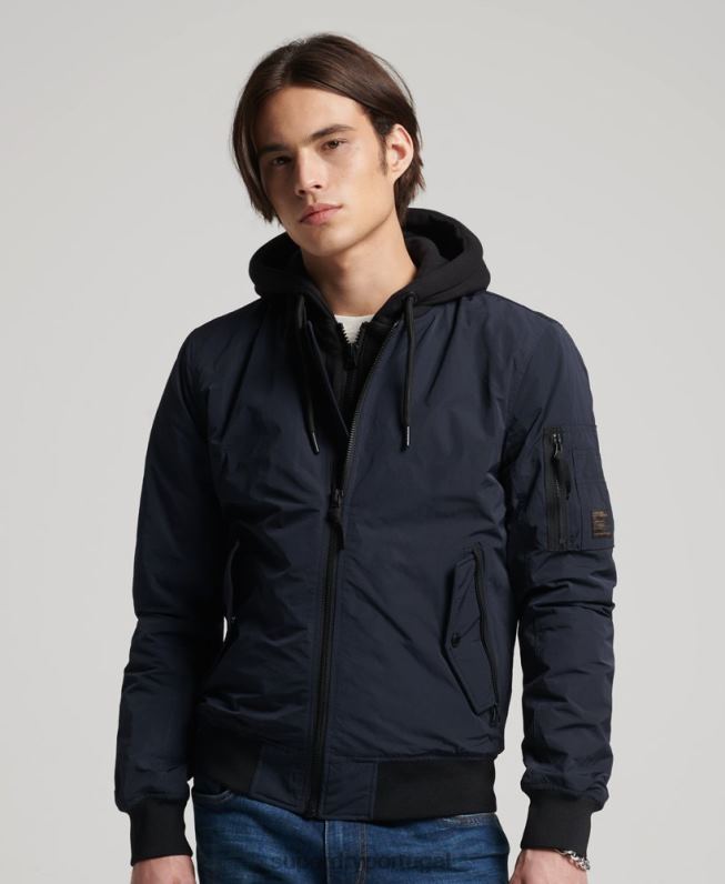 jaqueta bomber militar homens marinha roupas Superdry 2208H4741