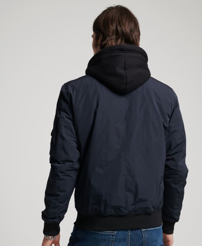 jaqueta bomber militar homens marinha roupas Superdry 2208H4741