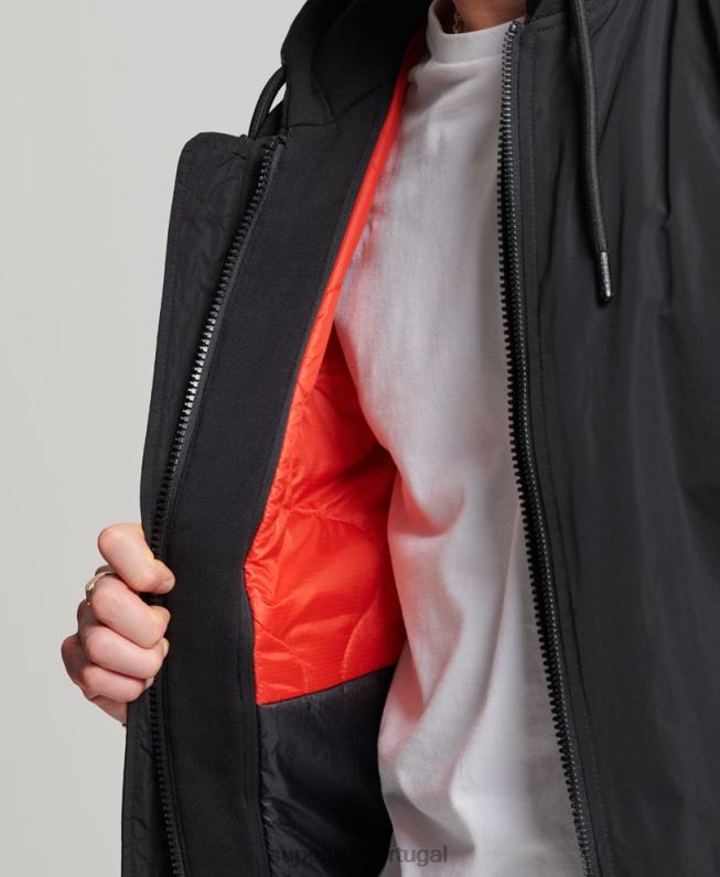 jaqueta bomber militar homens preto roupas Superdry 2208H1159