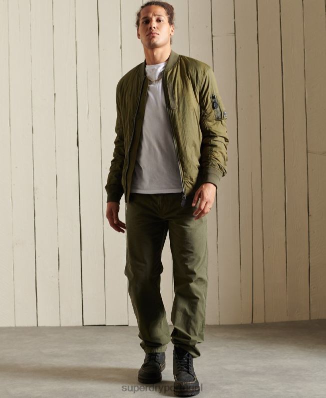 jaqueta bomber militar ma1 homens verde roupas Superdry 2208H4674