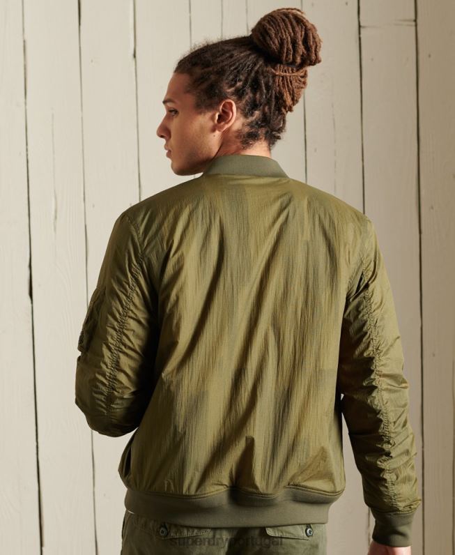 jaqueta bomber militar ma1 homens verde roupas Superdry 2208H4674