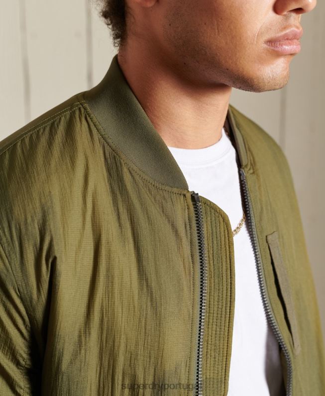 jaqueta bomber militar ma1 homens verde roupas Superdry 2208H4674