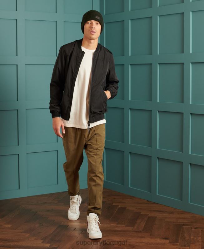 jaqueta bomber peso mosca excedente de mercadorias homens preto roupas Superdry 2208H1196