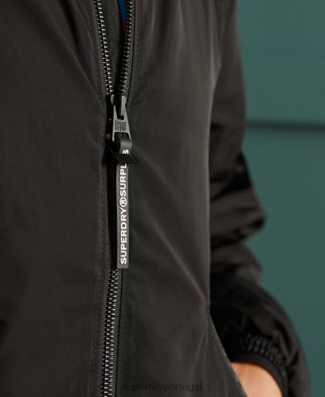 jaqueta bomber peso mosca excedente de mercadorias homens preto roupas Superdry 2208H1196