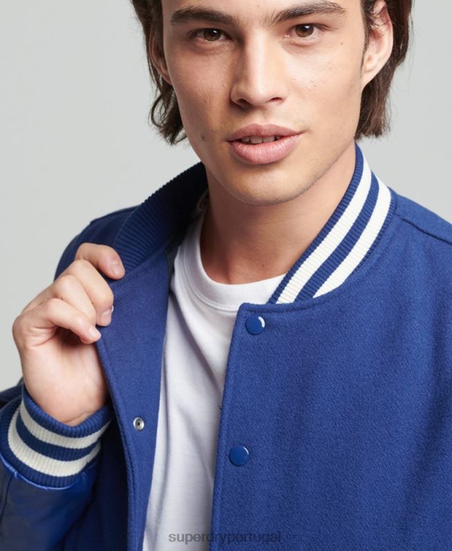 jaqueta bomber vintage homens azul roupas Superdry 2208H4721
