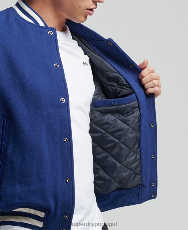 jaqueta bomber vintage homens azul roupas Superdry 2208H4721