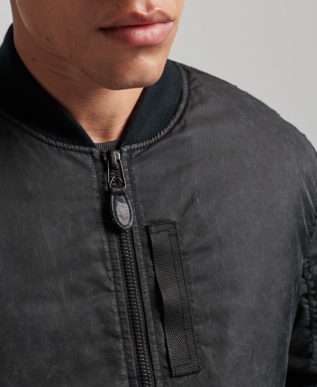 jaqueta bomber vintage ma1 homens cinza escuro roupas Superdry 2208H4647