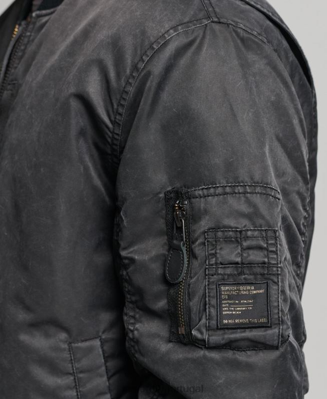 jaqueta bomber vintage ma1 homens cinza escuro roupas Superdry 2208H4647