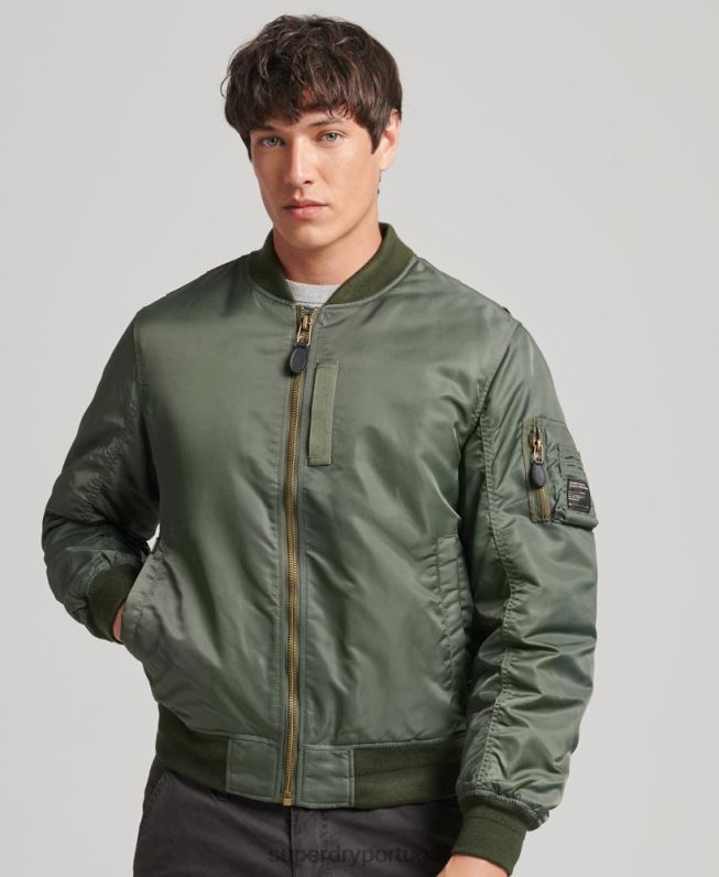 jaqueta bomber vintage ma1 homens verde roupas Superdry 2208H4656
