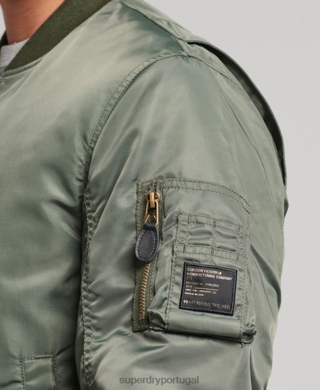 jaqueta bomber vintage ma1 homens verde roupas Superdry 2208H4656