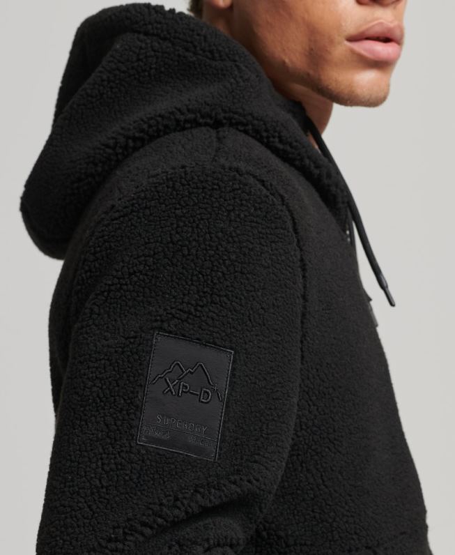 jaqueta borg híbrida xpd homens preto roupas Superdry 2208H5002