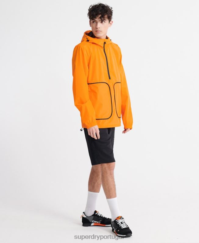 jaqueta cagoule casual packaway homens laranja roupas Superdry 2208H4713