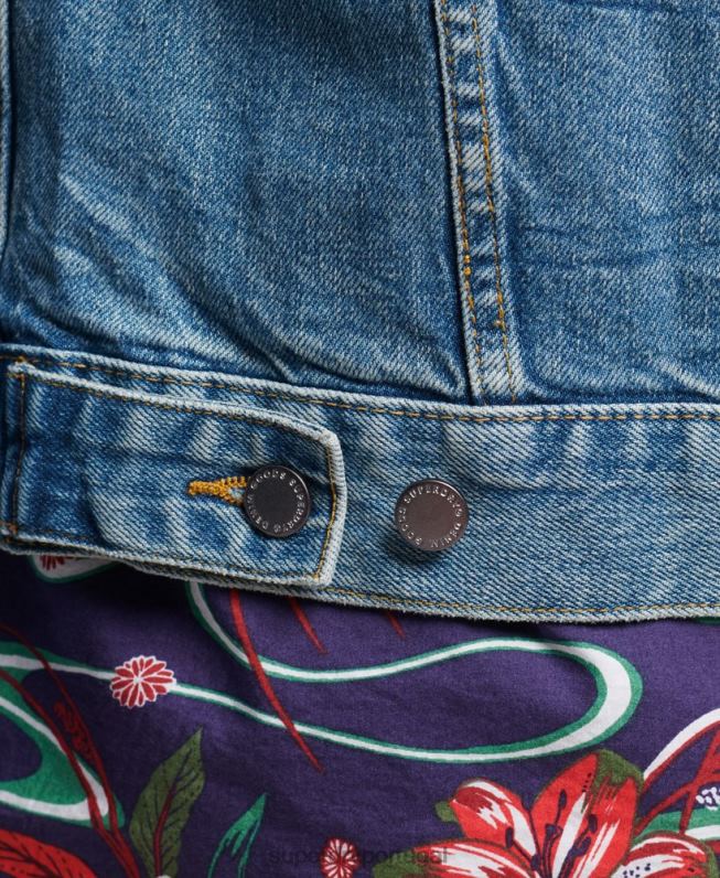 jaqueta caminhoneiro salteador homens azul roupas Superdry 2208H4438