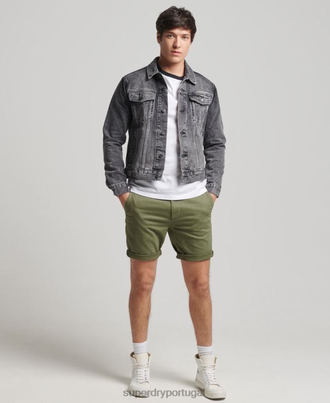 jaqueta caminhoneiro salteador homens preto roupas Superdry 2208H4530