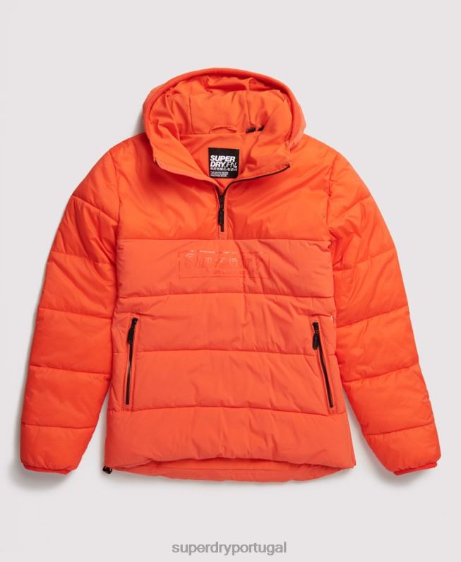 jaqueta casual acolchoada homens laranja roupas Superdry 2208H4755