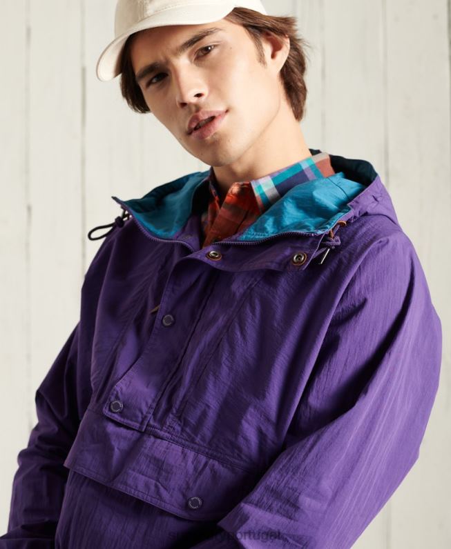 jaqueta casual de montanha homens roxo roupas Superdry 2208H4639