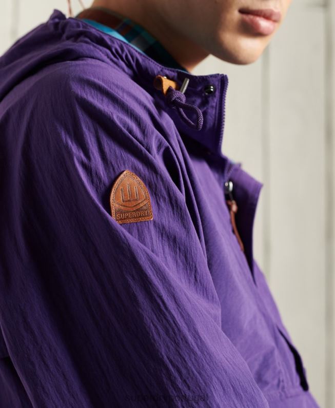 jaqueta casual de montanha homens roxo roupas Superdry 2208H4639