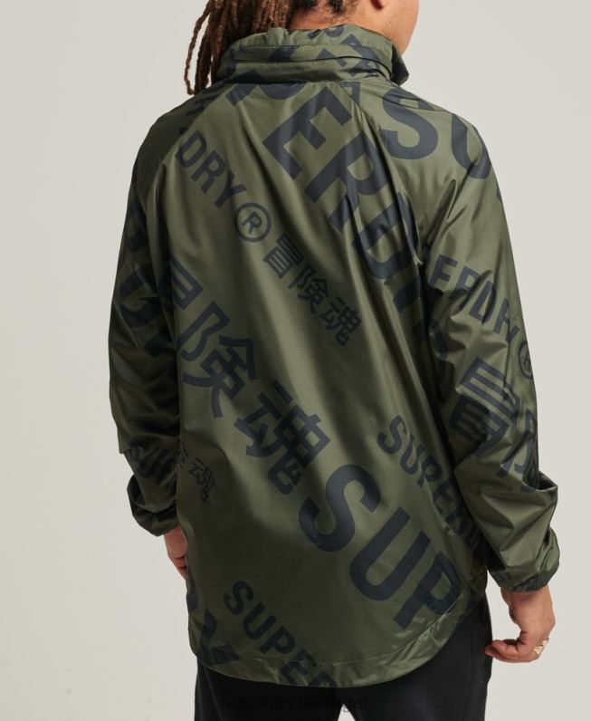 jaqueta casual gráfica essencial homens caqui roupas Superdry 2208H4552