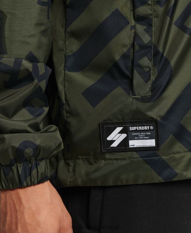 jaqueta casual gráfica essencial homens caqui roupas Superdry 2208H4552