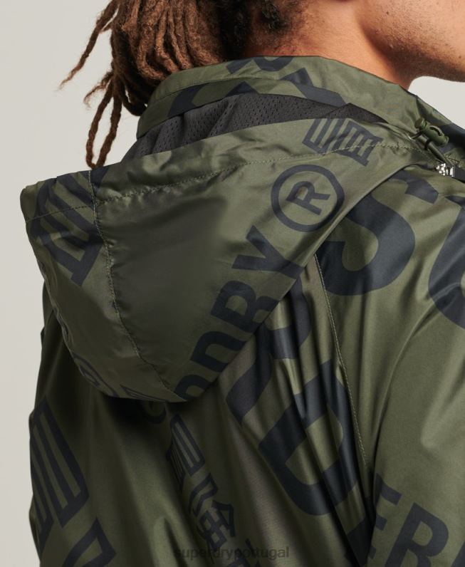 jaqueta casual gráfica essencial homens caqui roupas Superdry 2208H4552