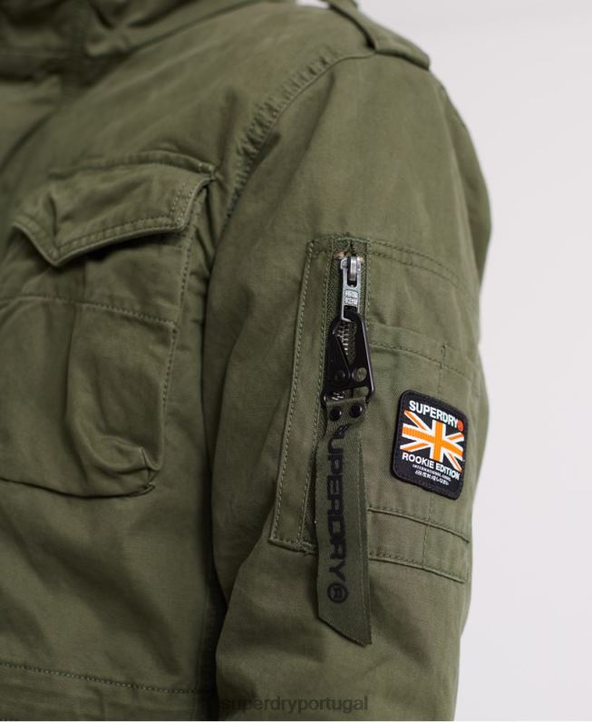 jaqueta clássica de bolso novato homens verde roupas Superdry 2208H4626