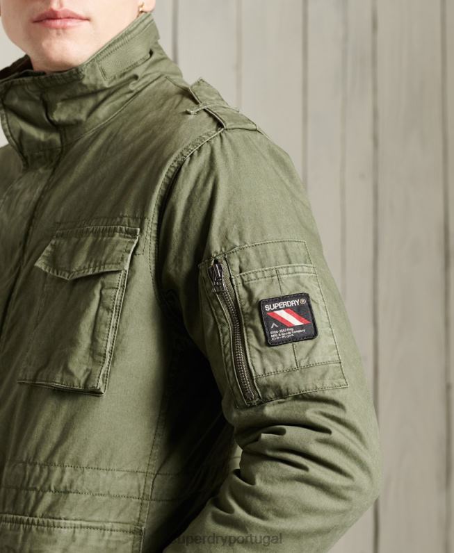 jaqueta clássica de novato homens caqui roupas Superdry 2208H1164