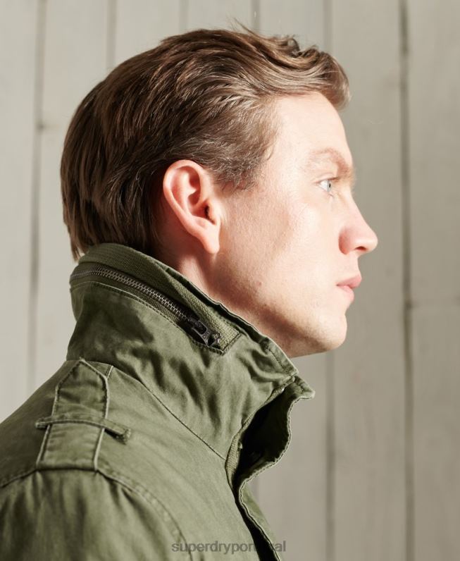 jaqueta clássica de novato homens caqui roupas Superdry 2208H1164