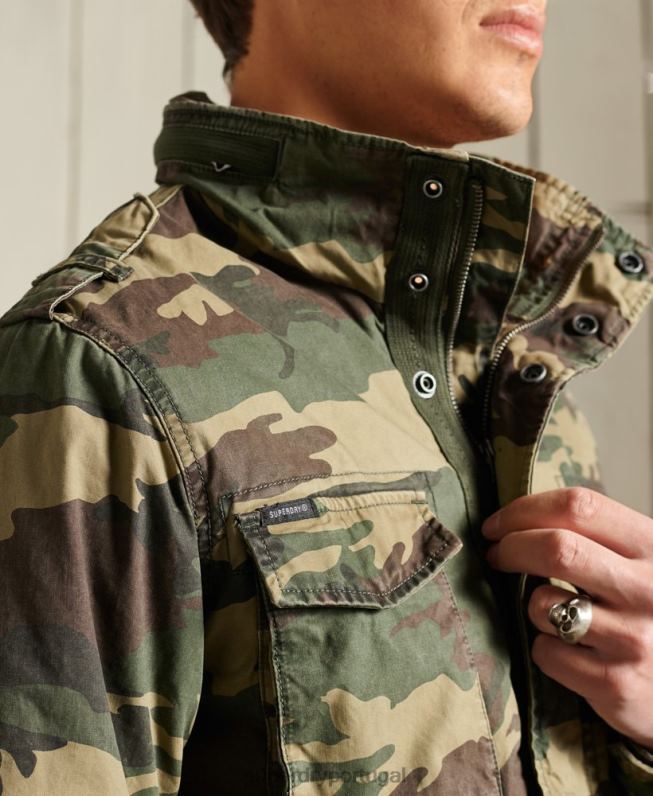 jaqueta clássica de novato homens caqui roupas Superdry 2208H4619
