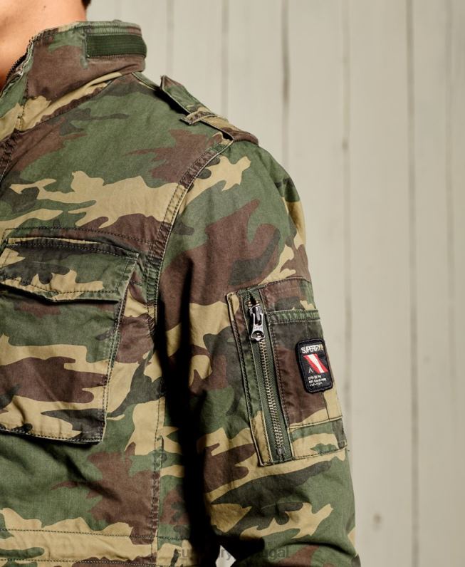 jaqueta clássica de novato homens caqui roupas Superdry 2208H4619