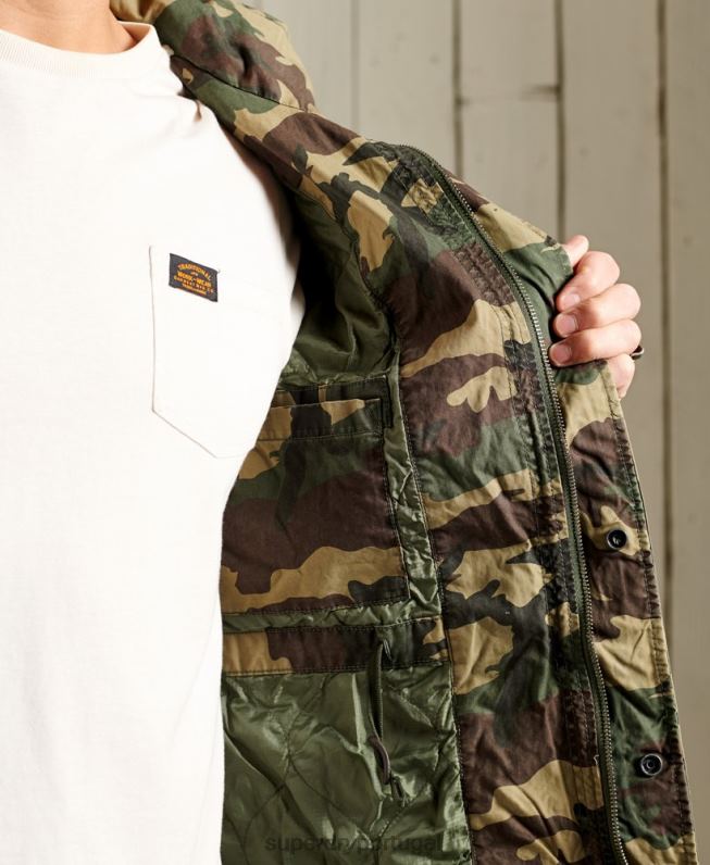 jaqueta clássica de novato homens caqui roupas Superdry 2208H4619