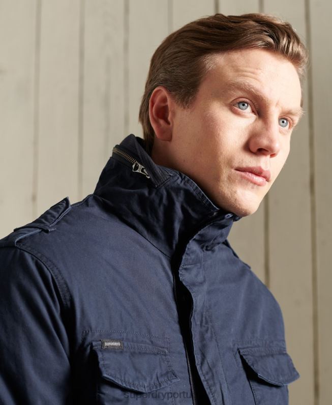 jaqueta clássica de novato homens marinha roupas Superdry 2208H4603