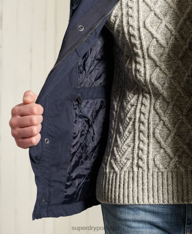 jaqueta clássica de novato homens marinha roupas Superdry 2208H4603