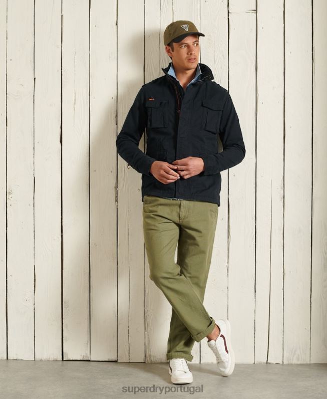 jaqueta clássica de novato homens marinha roupas Superdry 2208H4686