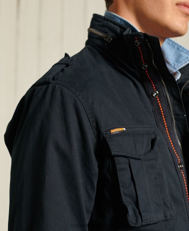 jaqueta clássica de novato homens marinha roupas Superdry 2208H4686
