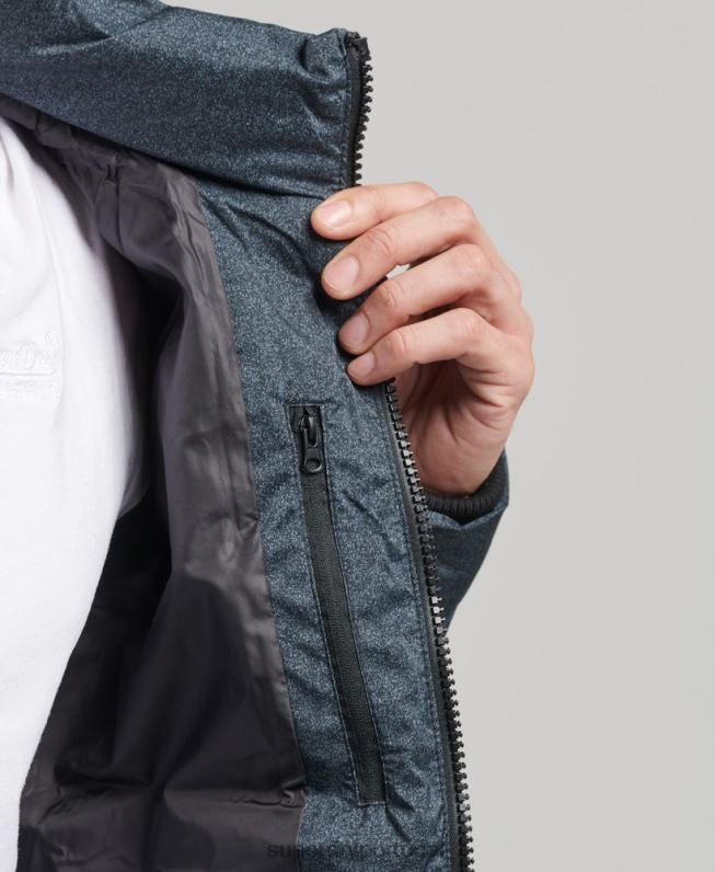 jaqueta colcha ultimate radar homens cinza escuro roupas Superdry 2208H4562