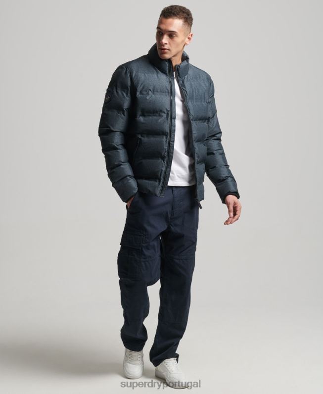 jaqueta colcha ultimate radar homens cinza escuro roupas Superdry 2208H4562