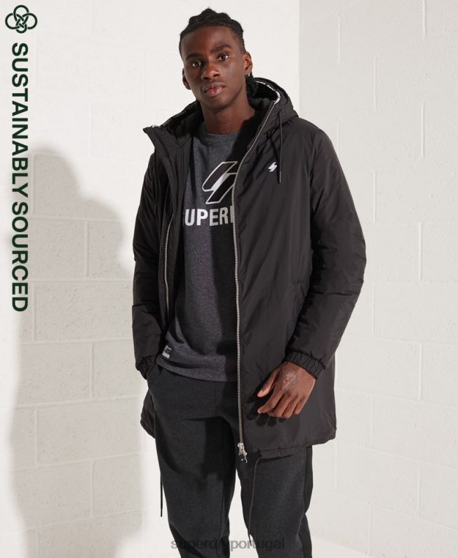 jaqueta corta-vento touchline sd homens preto roupas Superdry 2208H1151